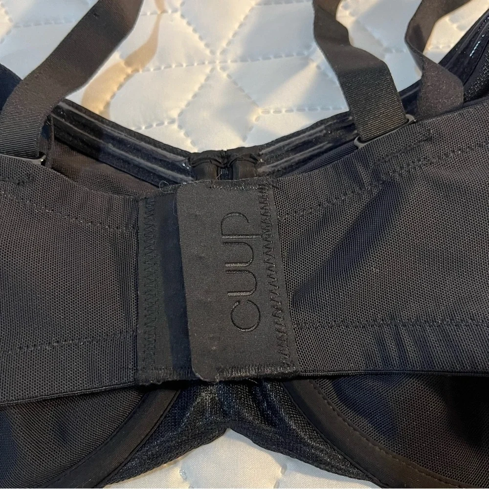 CUUP The Balconette Mesh Sheer Bra Black Size 40E - Picture 13 of 15